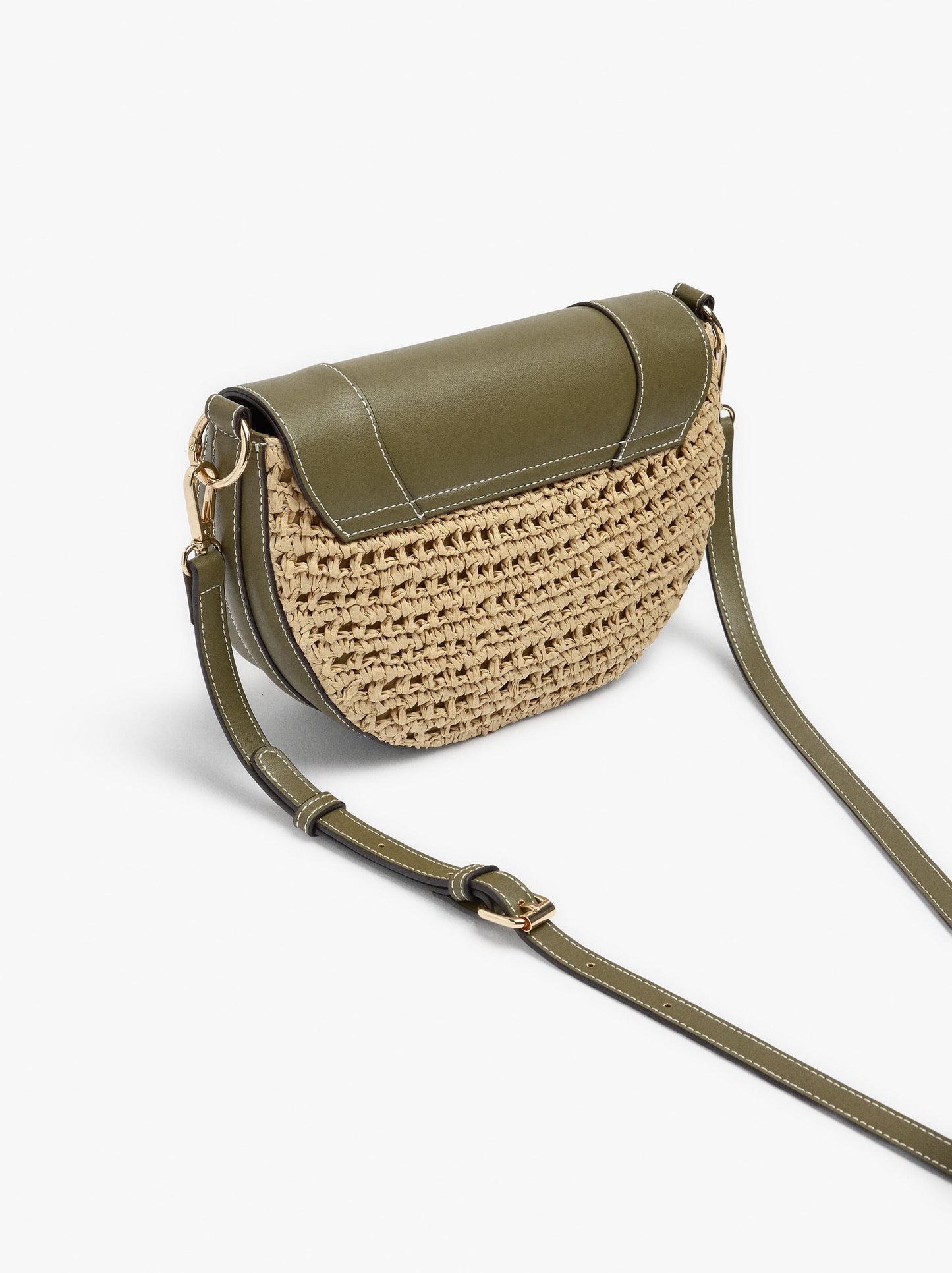 Handbag Paper Straw With Flap And Crossbody
