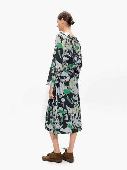 Printed Floral Midi Dress