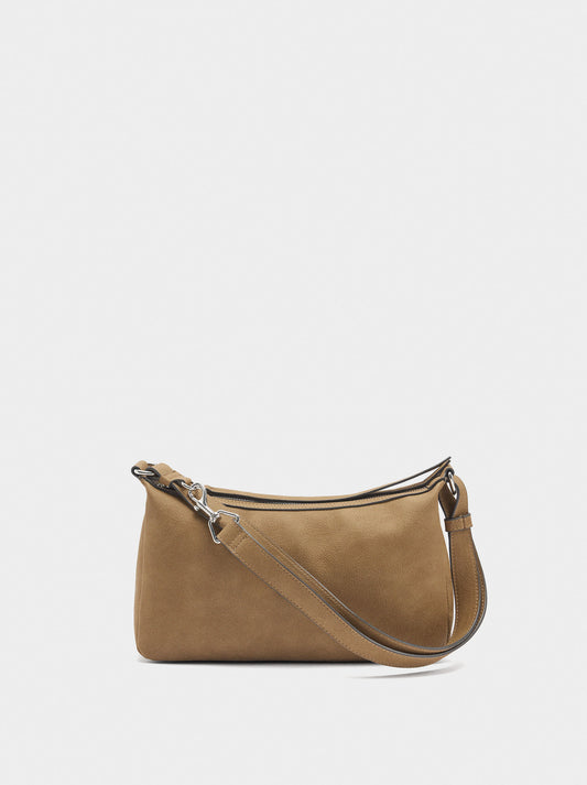 Shoulder Bag With Leather Effect