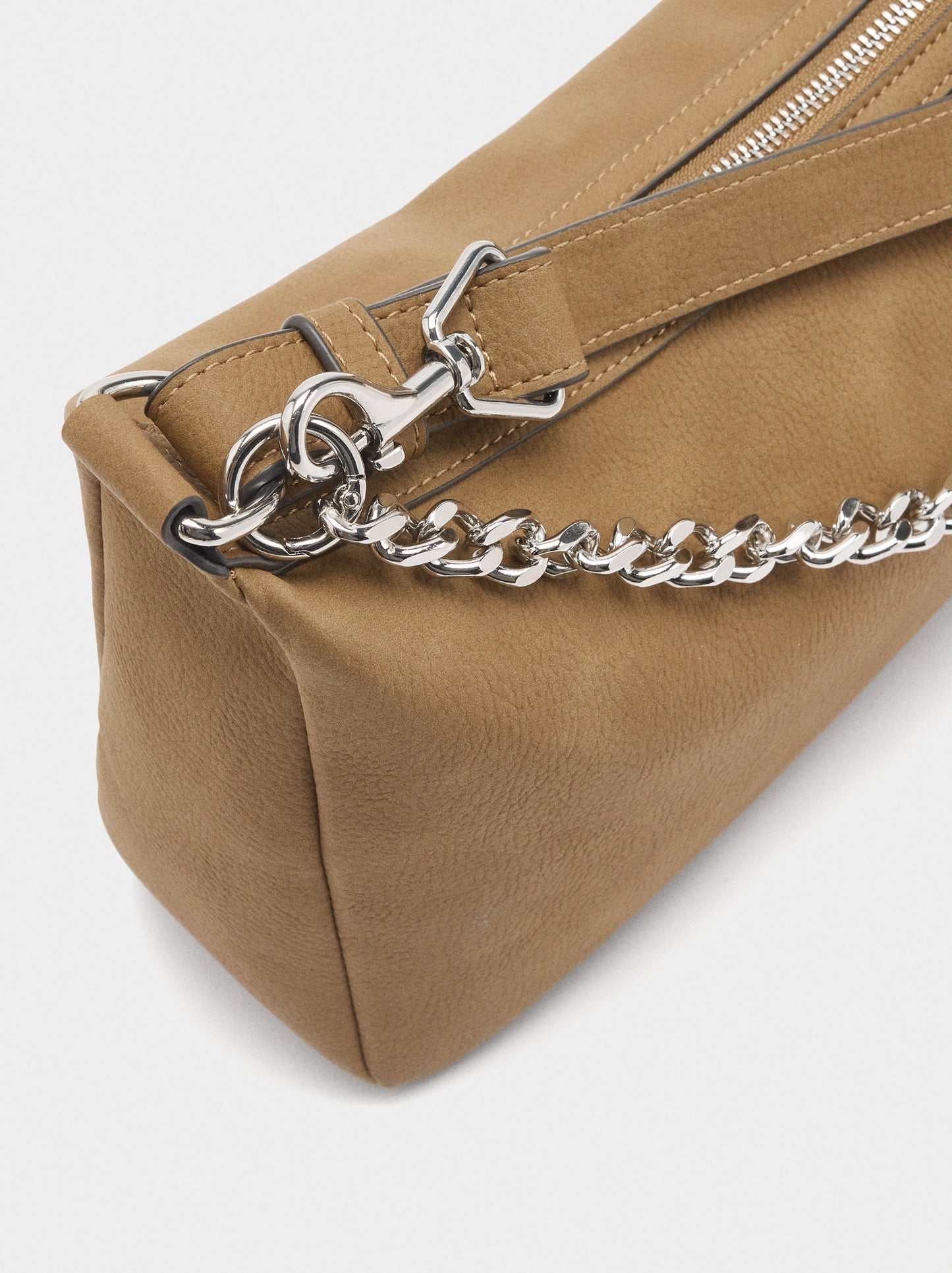 Shoulder Bag With Leather Effect