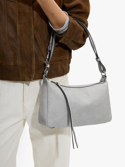 Shoulder Bag With Leather Effect