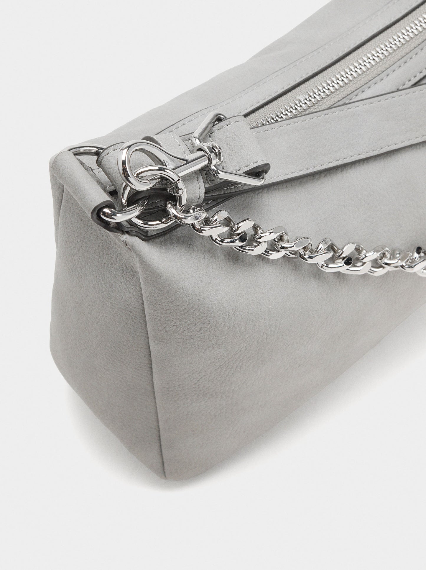 Shoulder Bag With Leather Effect