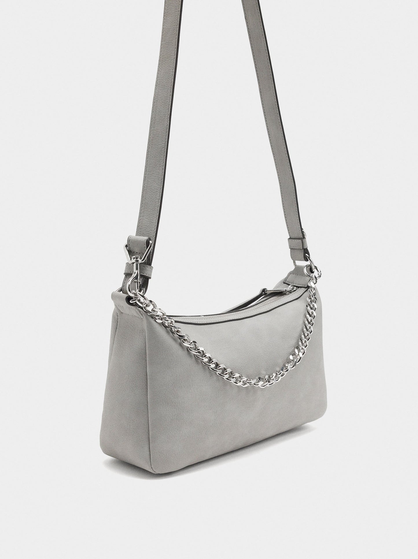 Shoulder Bag With Leather Effect