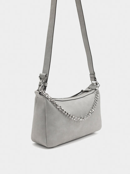 Shoulder Bag With Leather Effect