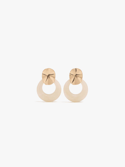 Hoop Earrings With Resin