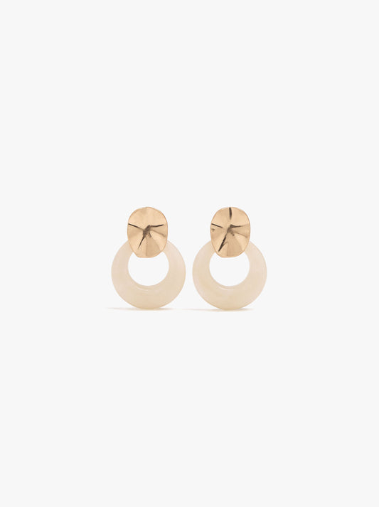 Hoop Earrings With Resin