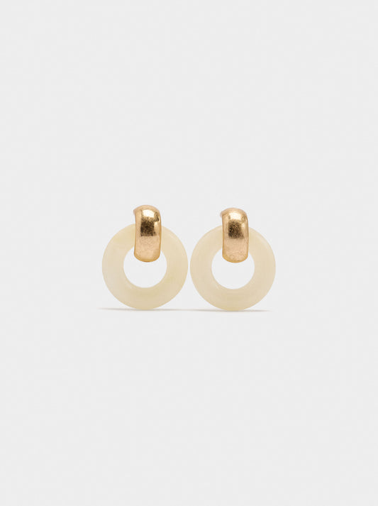 Hoop Earrings With Resin