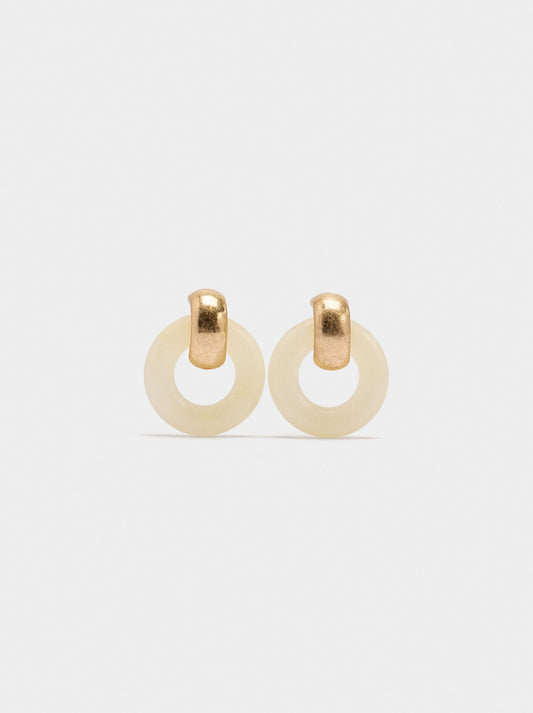 Hoop Earrings With Resin