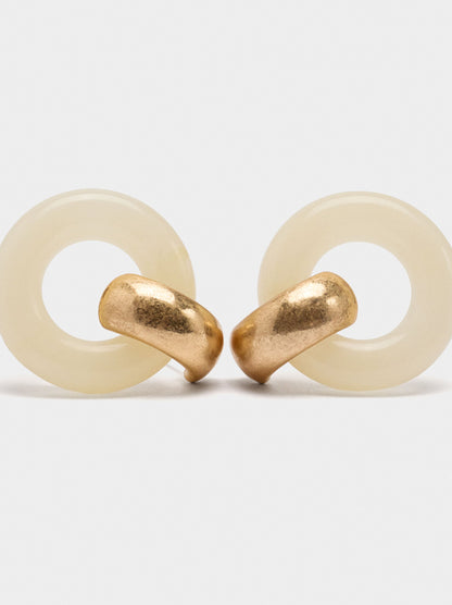 Hoop Earrings With Resin