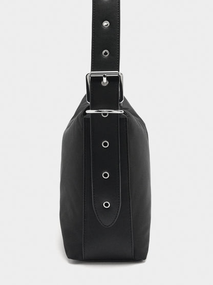 Plain Nylon Shoulder Bag