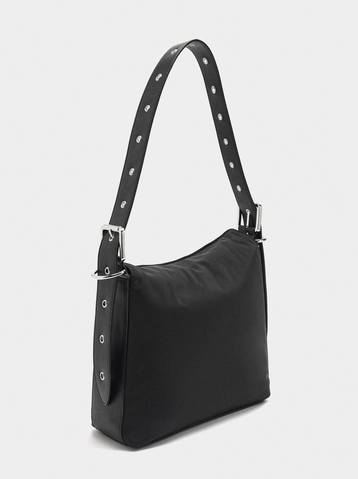 Plain Nylon Shoulder Bag