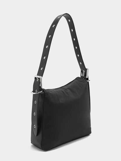 Plain Nylon Shoulder Bag