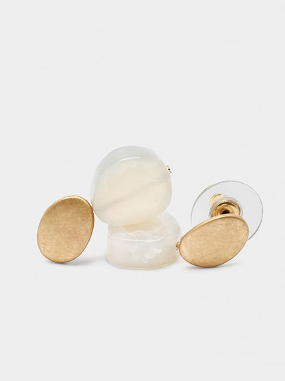 Short Earrings With Stones