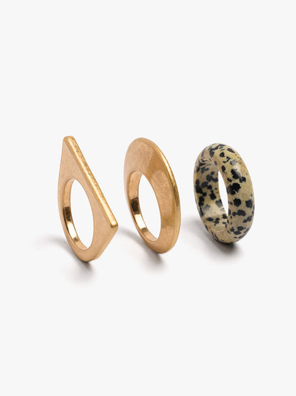 Set Of Rings With Stone
