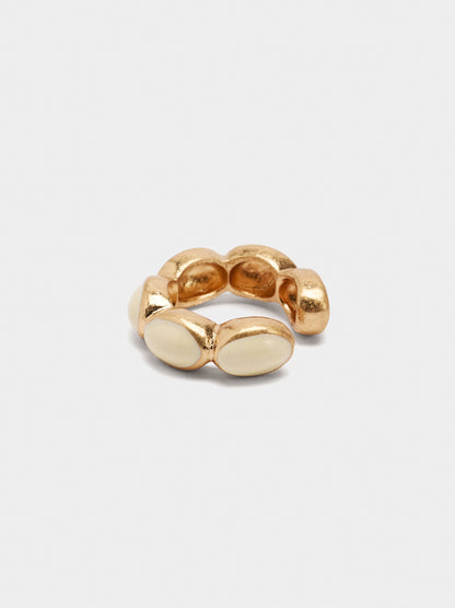 Oval Ring With Resin