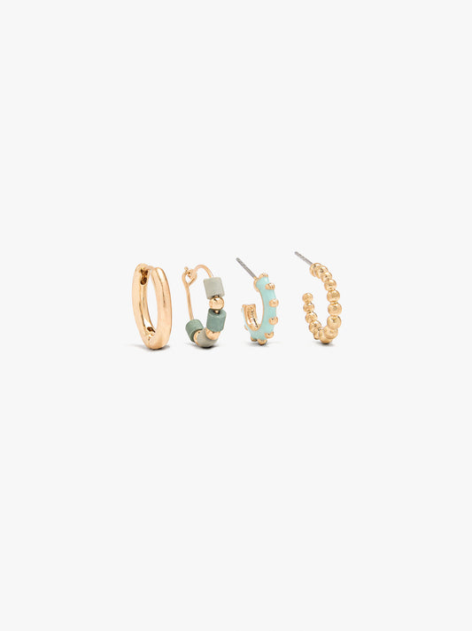 Set Of Asymmetric Hoop Earrings