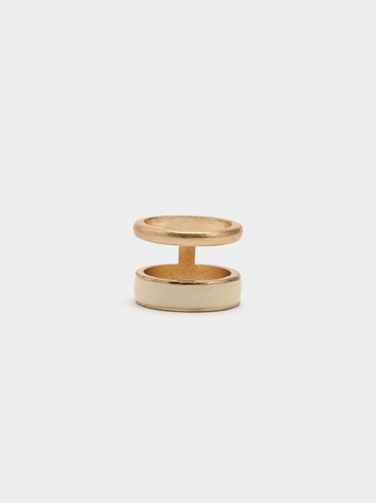 Double Ring With Enamel