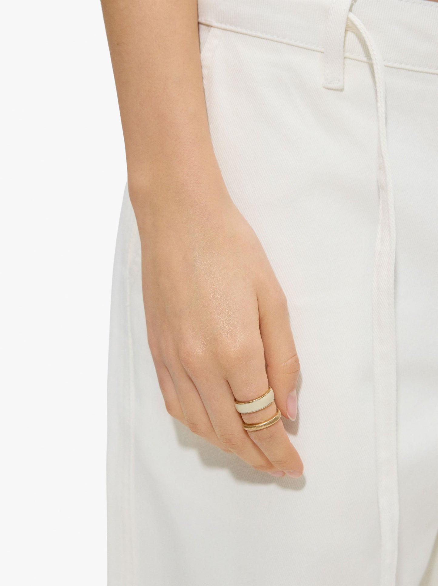 Double Ring With Enamel