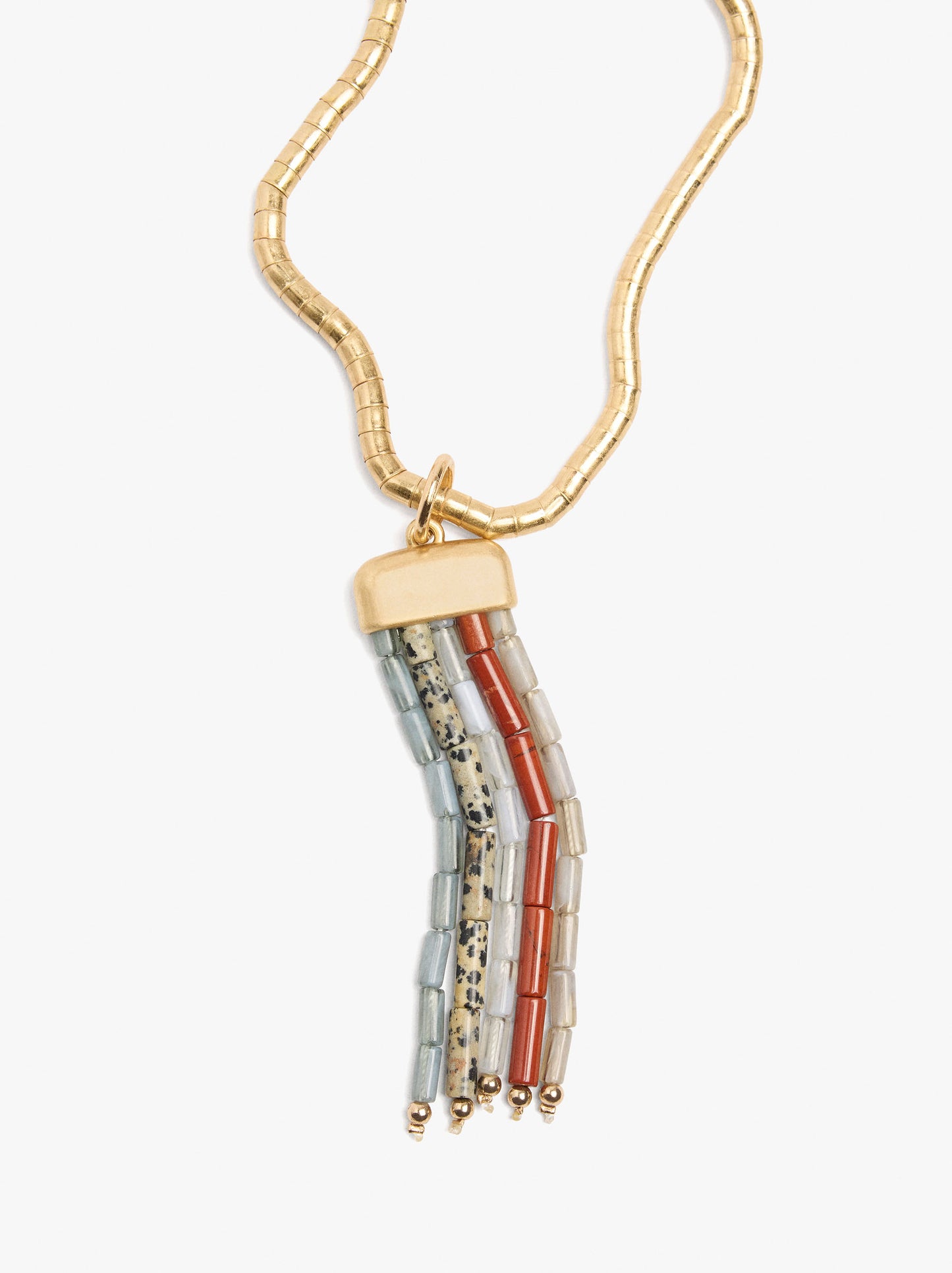 Long Necklace With Stone Beads