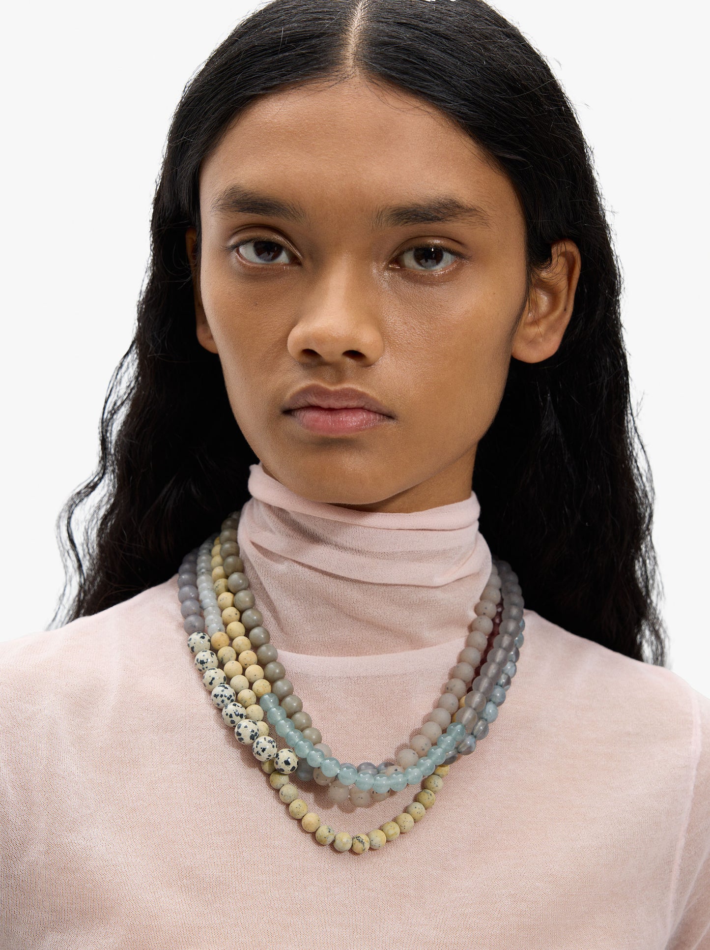 Multi-Collar With Stone Beads