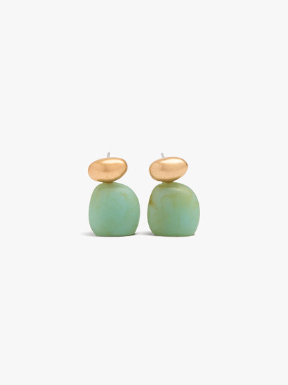 Short Earrings With Stone Effect