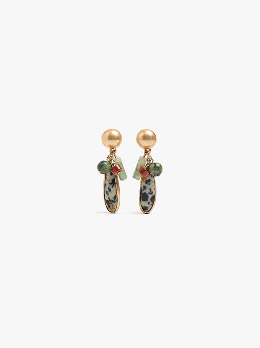 Elongated Earrings With Stones