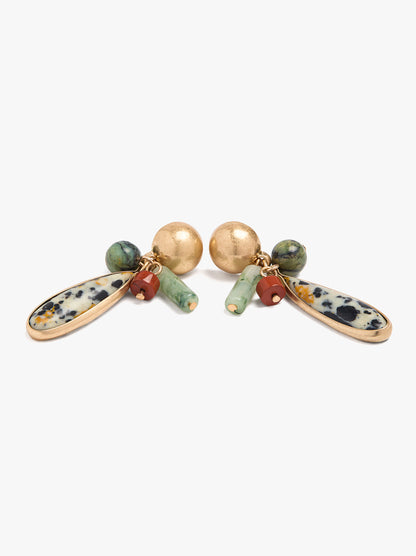 Elongated Earrings With Stones