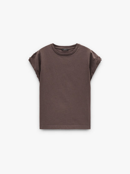 Cotton T-Shirt With Embroidery