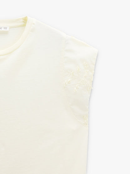 Cotton T-Shirt With Embroidery