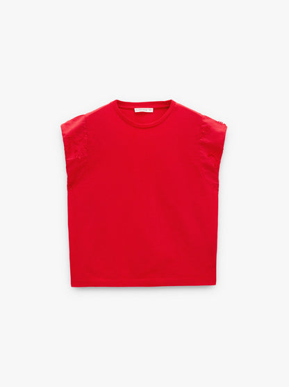 Cotton T-Shirt With Embroidery
