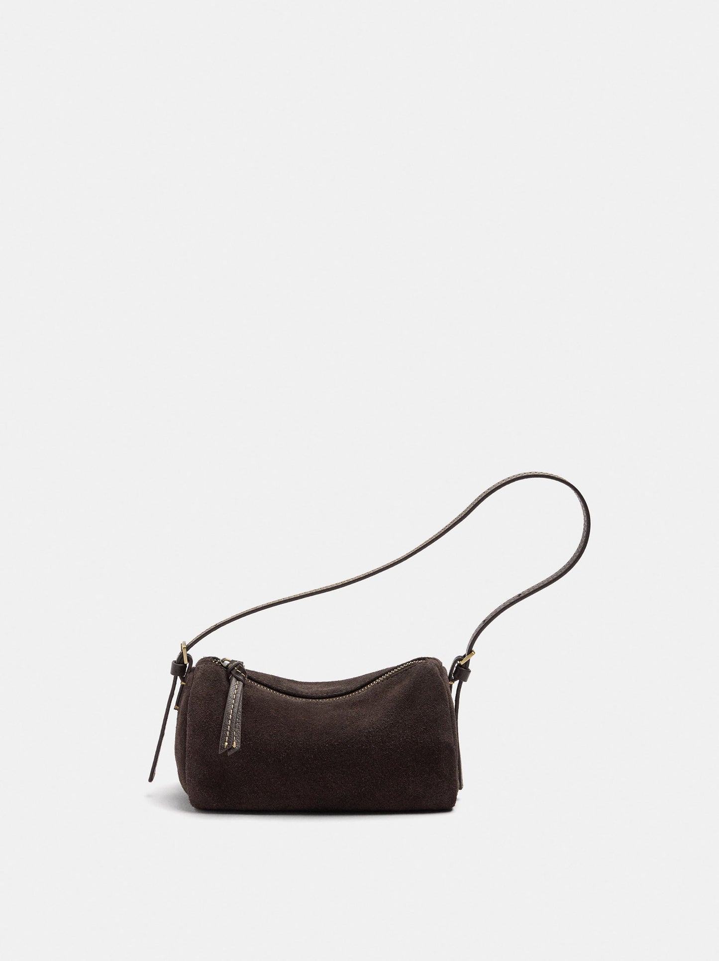 Elongated Leather Crossbody Bag
