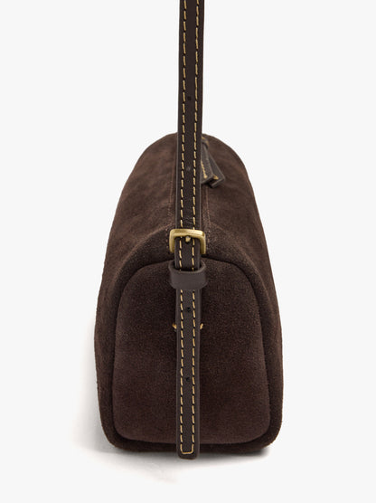 Elongated Leather Crossbody Bag