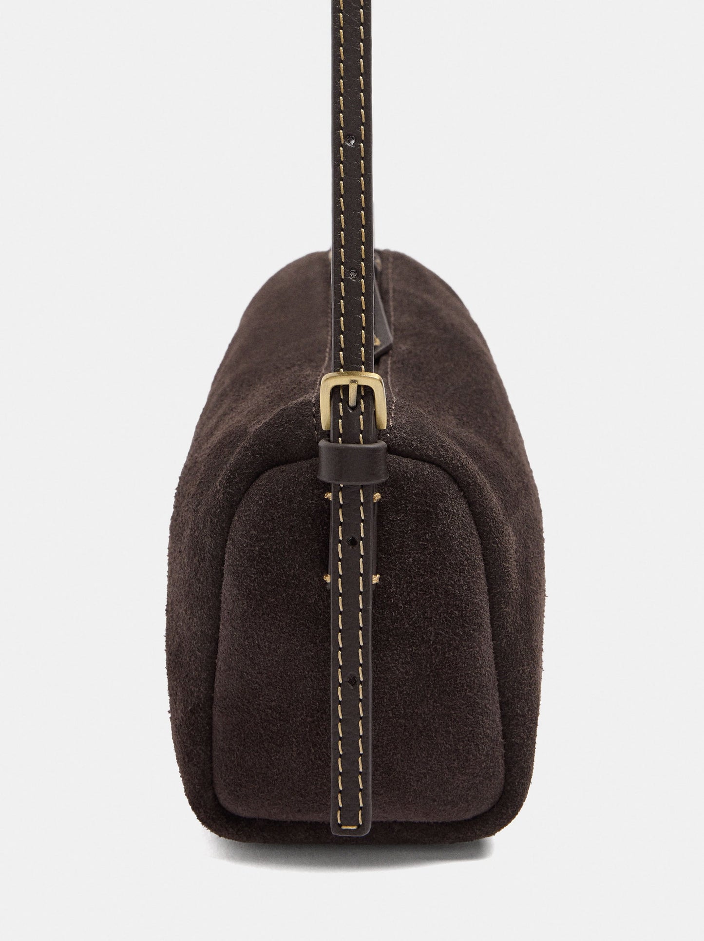 Elongated Leather Crossbody Bag