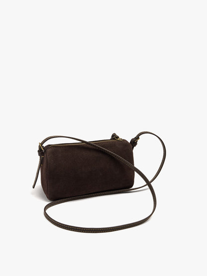 Elongated Leather Crossbody Bag