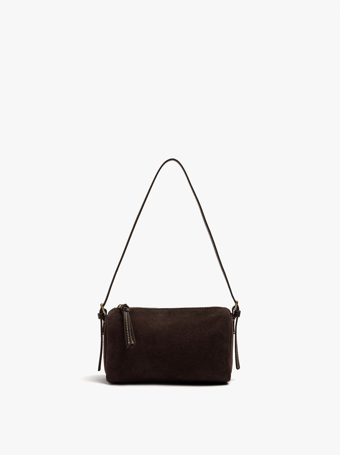 Elongated Leather Crossbody Bag
