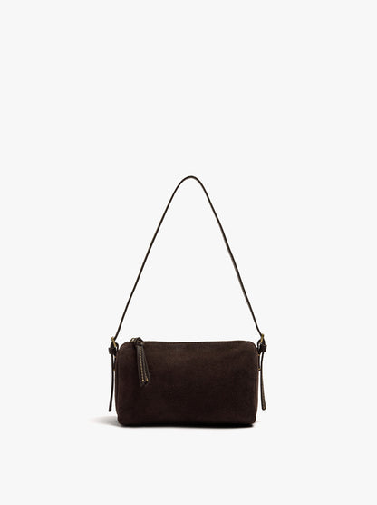 Elongated Leather Crossbody Bag
