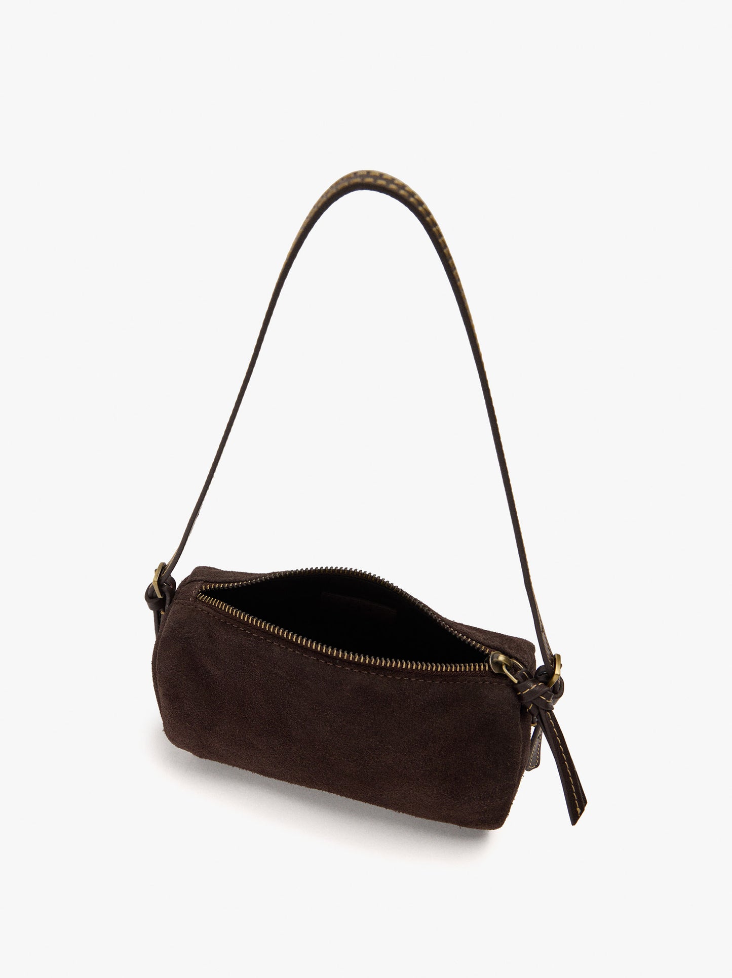 Elongated Leather Crossbody Bag