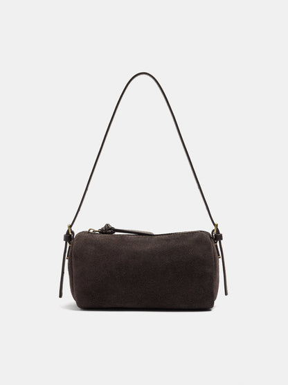 Elongated Leather Crossbody Bag