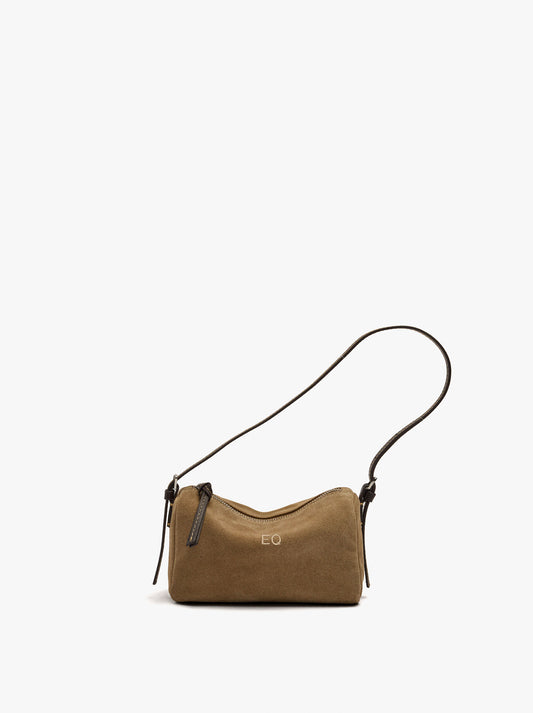 Elongated Leather Crossbody Bag