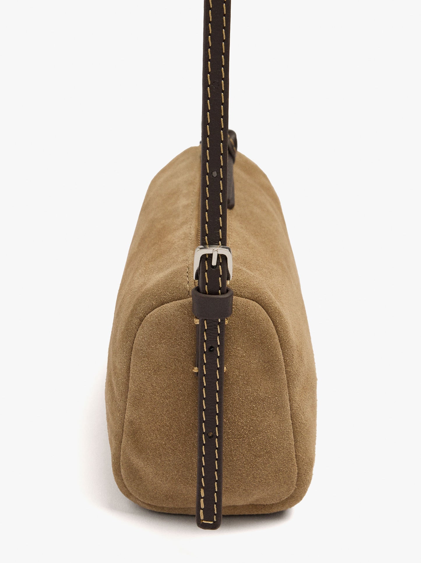 Elongated Leather Crossbody Bag
