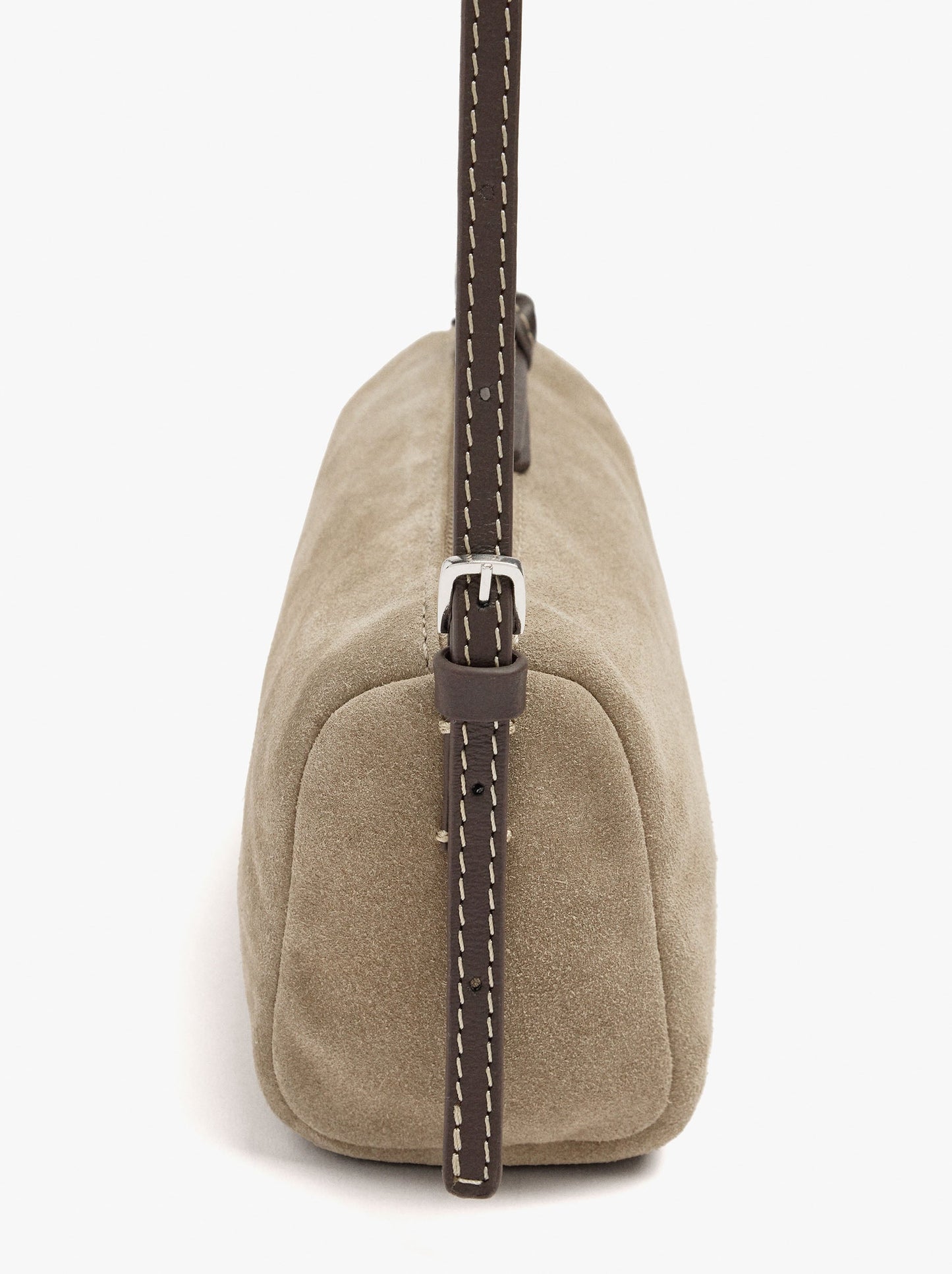 Elongated Leather Crossbody Bag