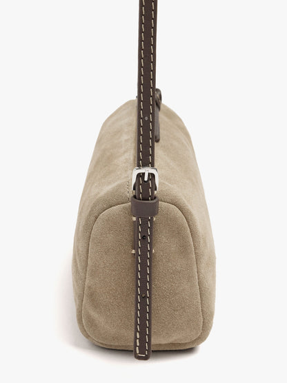 Elongated Leather Crossbody Bag