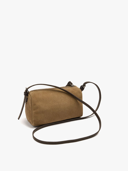 Elongated Leather Crossbody Bag