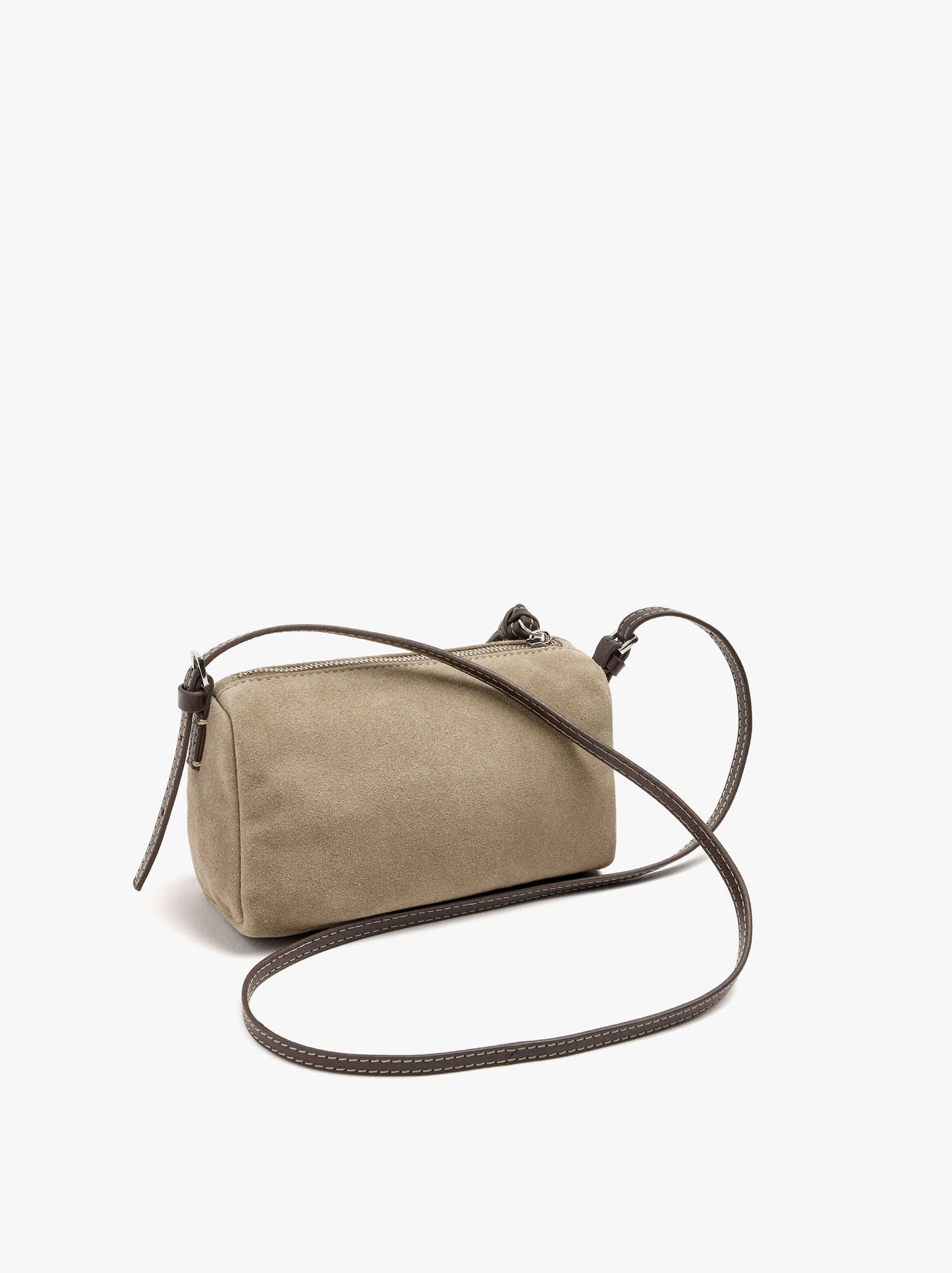 Elongated Leather Crossbody Bag
