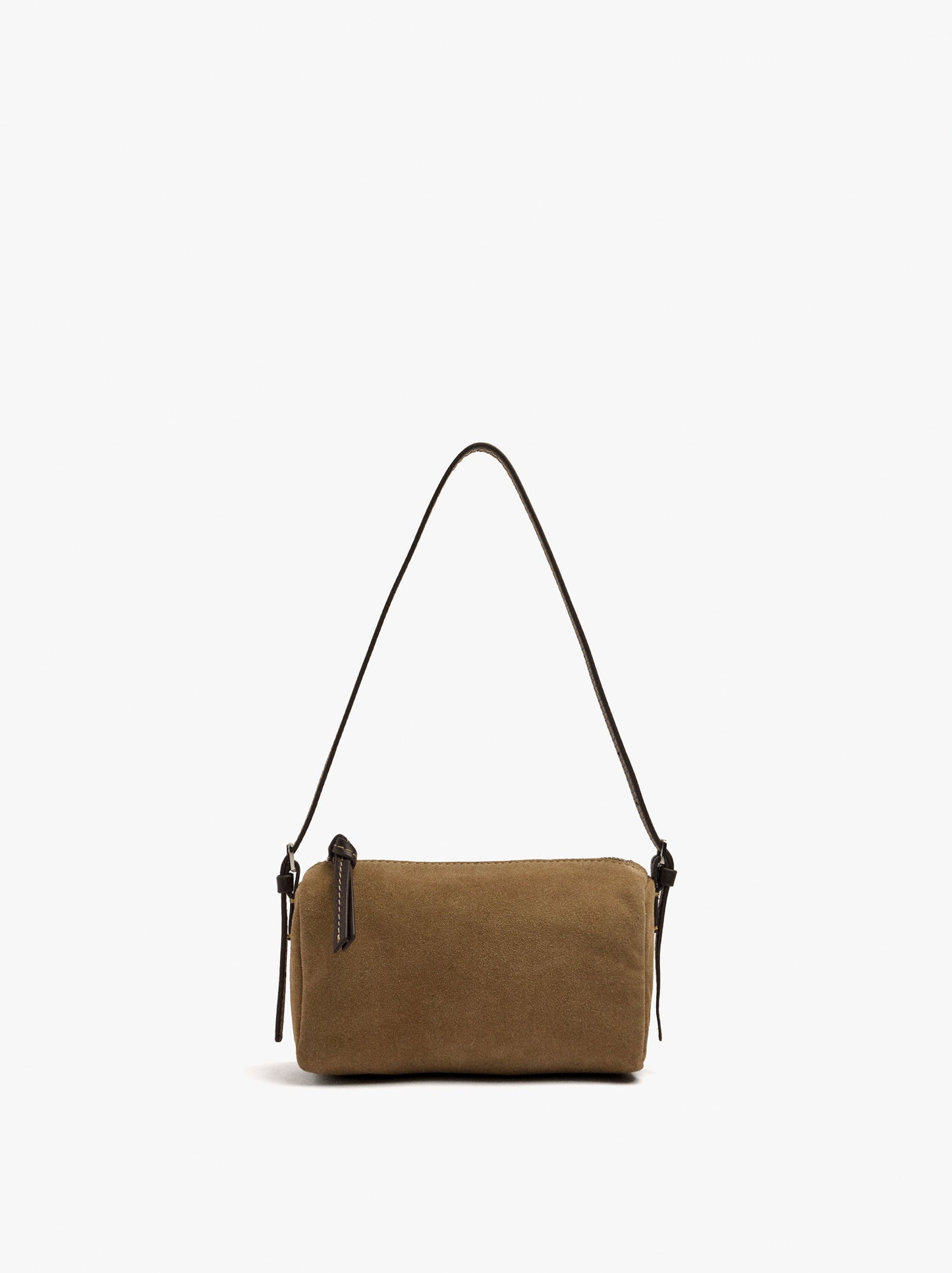 Elongated Leather Crossbody Bag