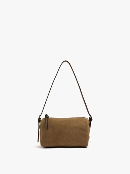 Elongated Leather Crossbody Bag
