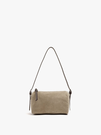 Elongated Leather Crossbody Bag