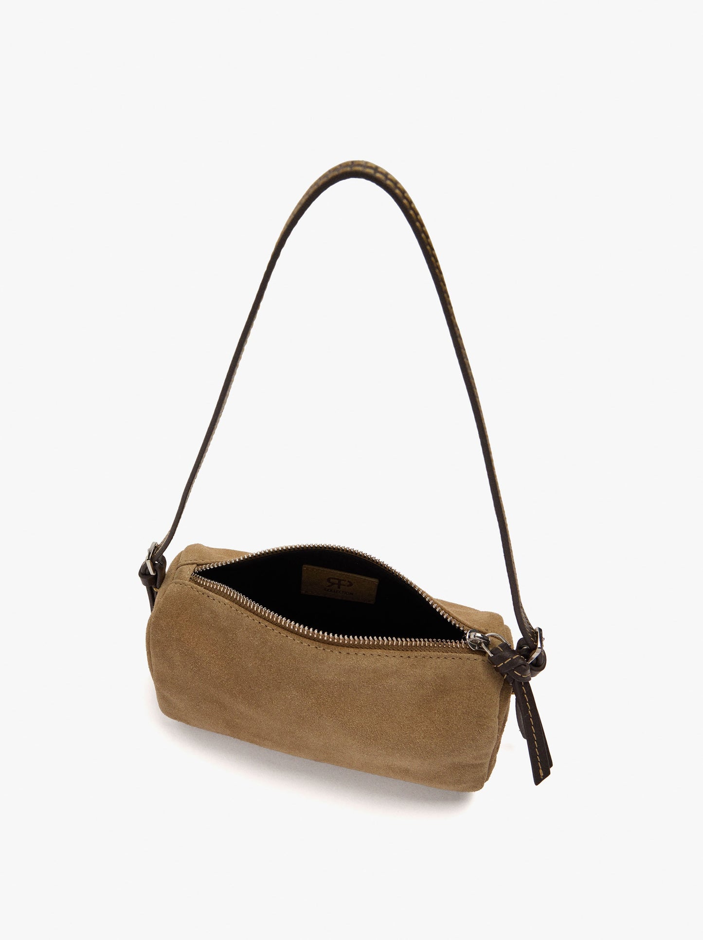 Elongated Leather Crossbody Bag