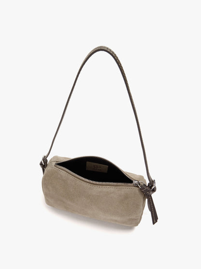 Elongated Leather Crossbody Bag