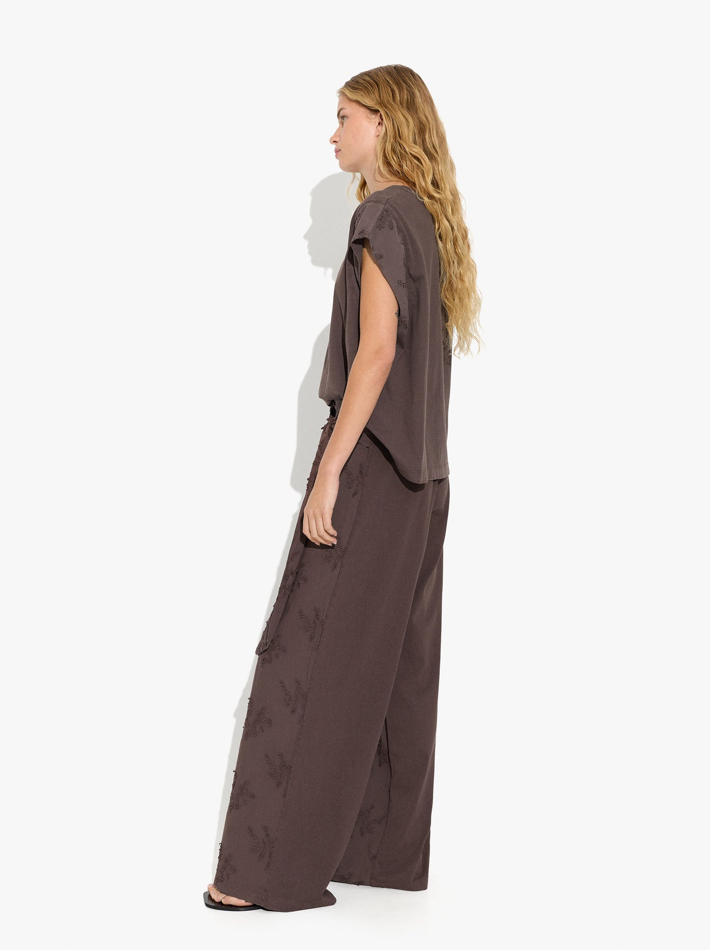 Trousers With 100% Cotton Embroidery